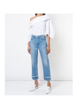 3x1 Cropped Frayed Detail Jeans